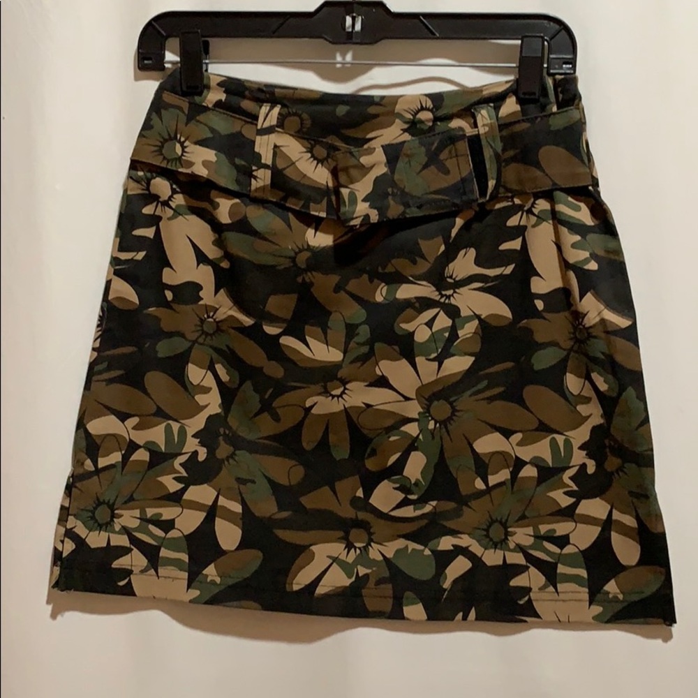 Maria Gabrielle Ny Floral Camo Mini Skirt Sz S